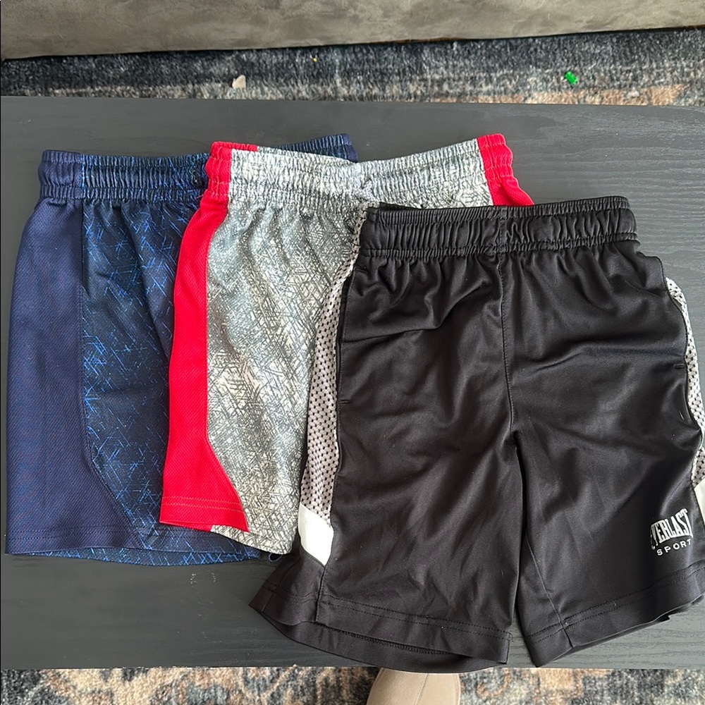 Everlast Kids' Athletic Shorts - Black, Red, Blue